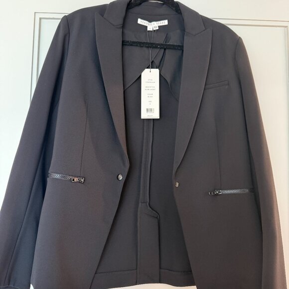 NWT! Veronica Beard Scuba Dickey Jacket Blazer, Size 8, Black - Picture 3 of 4